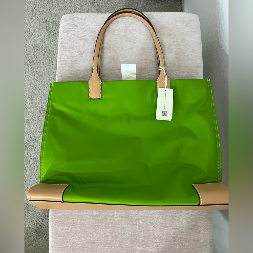 Tory Burch Ella Tote In Wheatgrass - Picture 3 of 3